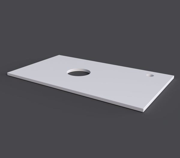 Столешница для ванной под раковину Grossman МДФ ФЛАЙ-80 см белая